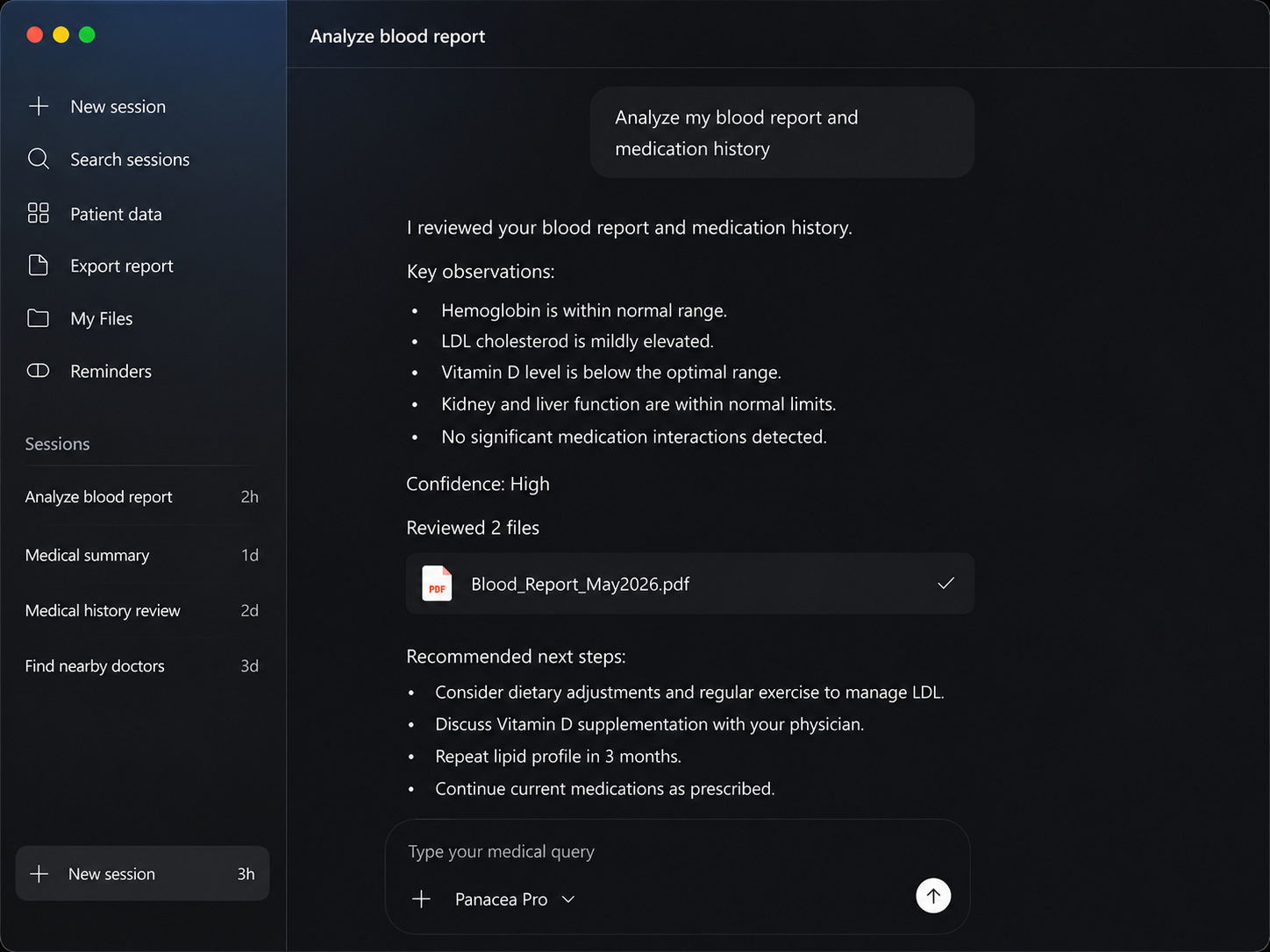 Panacea app preview